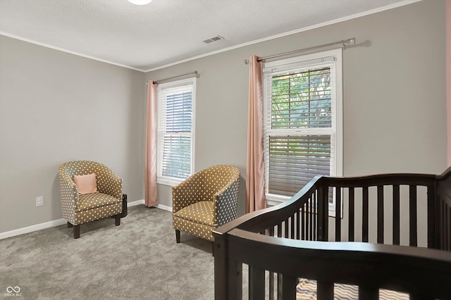 10746 Gateway Dr, Fishers, IN 46037 - carpeted bedroom with crown molding and baseboards
