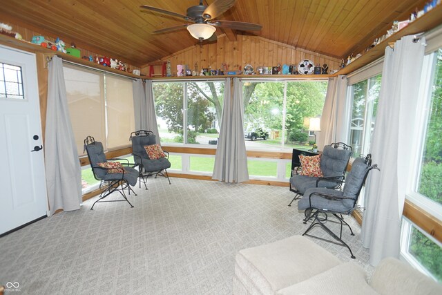 314 Olive St, Batesville, IN 47006 - sunroom with vaulted ceiling and wooden ceiling