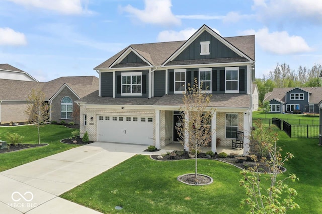 5363 Citadel Dr, Noblesville, IN 46062 - craftsman-style home featuring board and batten siding, brick siding, driveway, and a garage