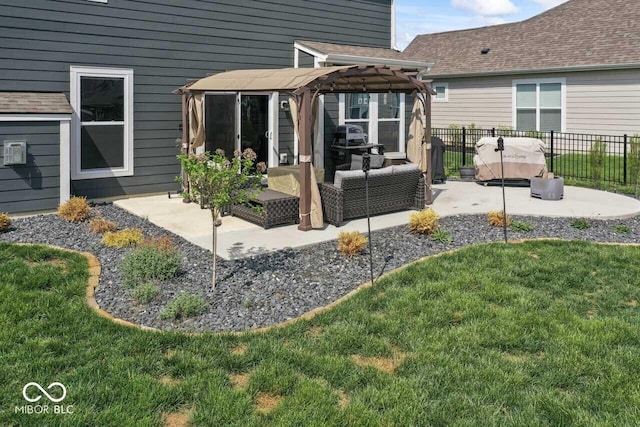 5363 Citadel Dr, Noblesville, IN 46062 - view of yard with a patio, outdoor lounge area, and a gazebo