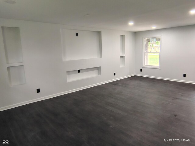 804 S Albany St, Selma, IN 47383 - unfurnished room featuring baseboards, recessed lighting, and dark wood-style floors