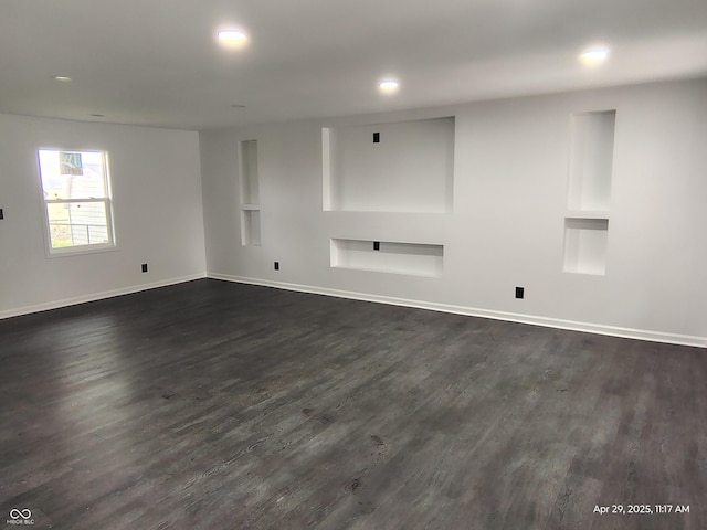 804 S Albany St, Selma, IN 47383 - interior space with baseboards, recessed lighting, and dark wood-style floors