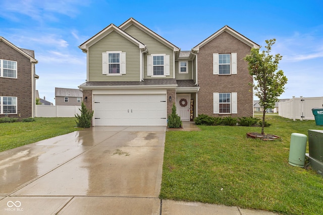 5845 Cresswell Ln, Whitestown, IN 46075 - traditional home with brick siding, driveway, and an attached garage