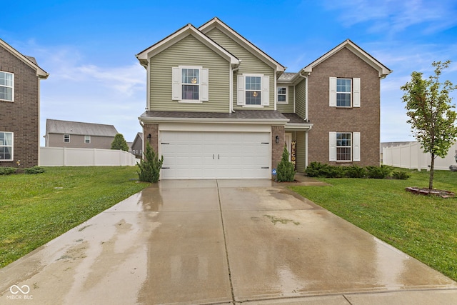 5845 Cresswell Ln, Whitestown, IN 46075 - traditional-style home featuring brick siding, concrete driveway, and a garage