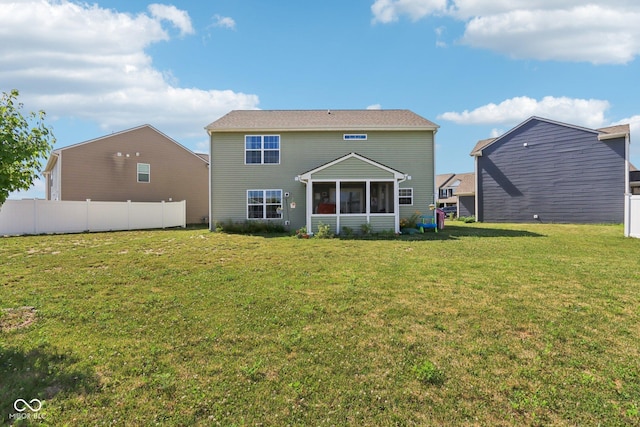 5845 Cresswell Ln, Whitestown, IN 46075 - rear view of property featuring a sunroom