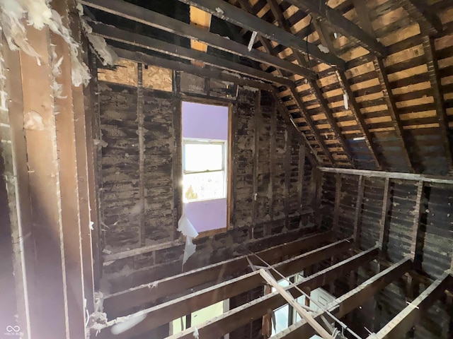 view of attic