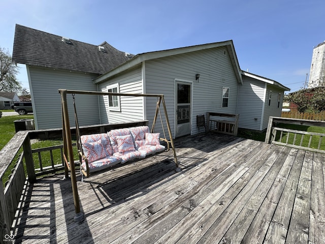 deck with outdoor lounge area