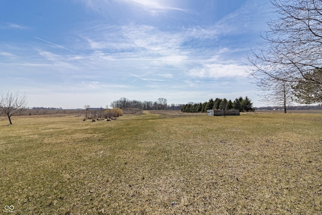 view of yard featuring a rural view