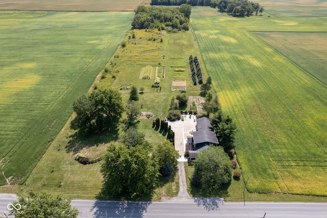 aerial view with a rural view