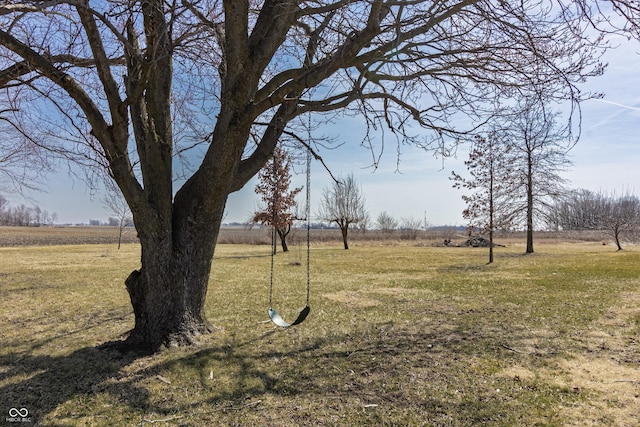 view of yard featuring a rural view