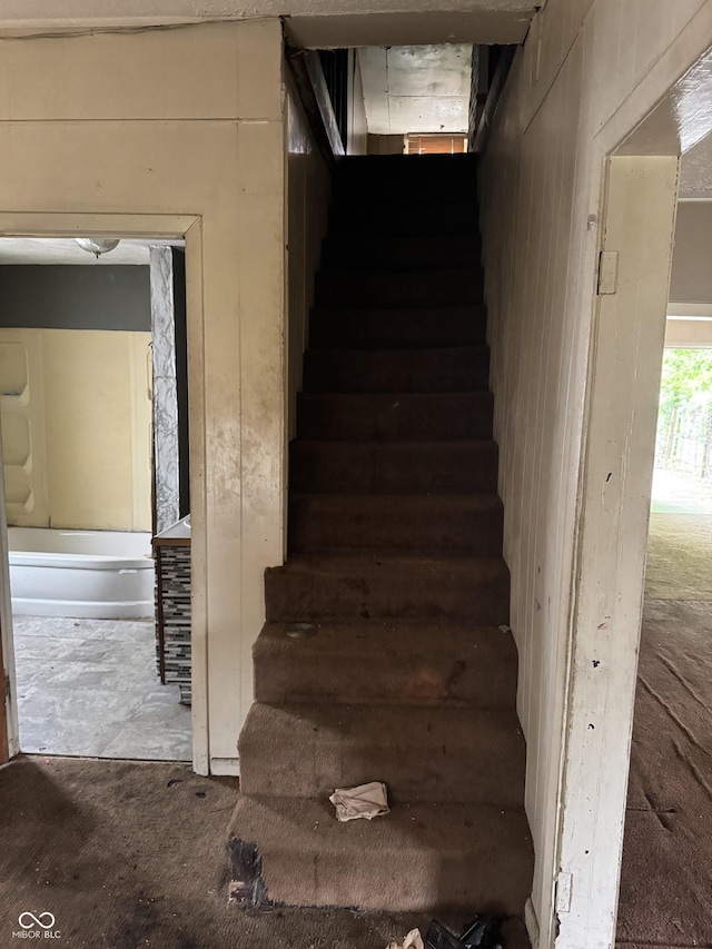 view of staircase