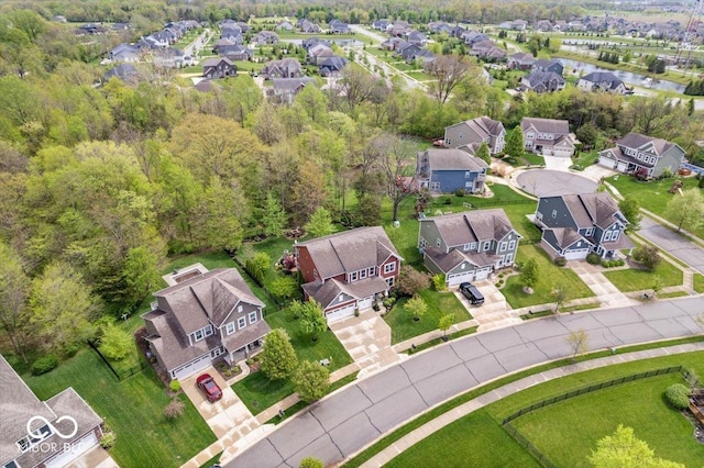 bird's eye view featuring a residential view