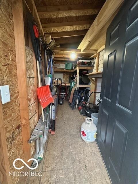 view of storage room