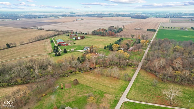 bird's eye view featuring a rural view