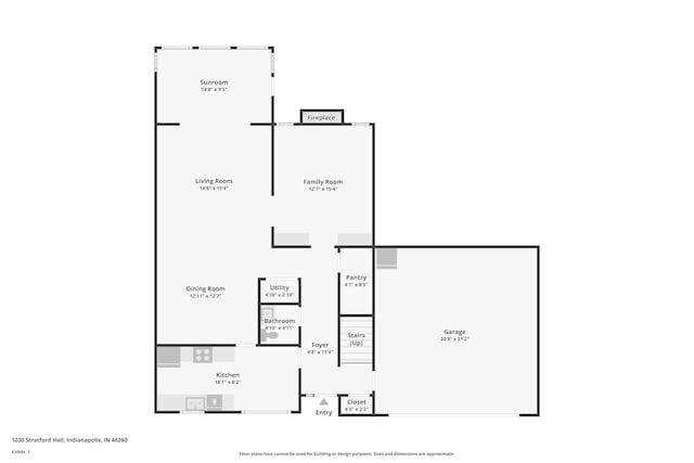 1030 Stratford Hall Unit 17-3, Indianapolis, IN 46260 - home floor plan