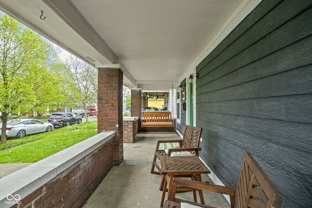 view of patio / terrace featuring covered porch