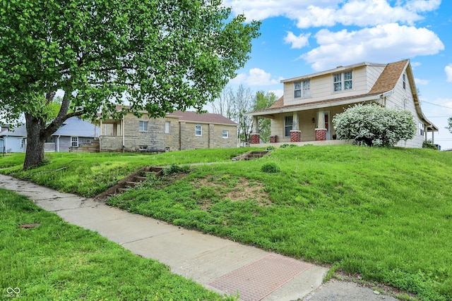 509 S Main St, Greencastle, IN 46135 - view of front of home with a front yard and a porch
