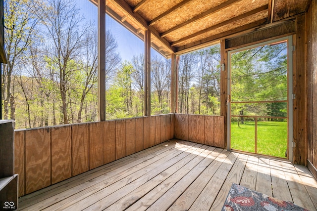 2513 Grandma Barnes Rd, Nashville, IN 47448 - view of unfurnished sunroom
