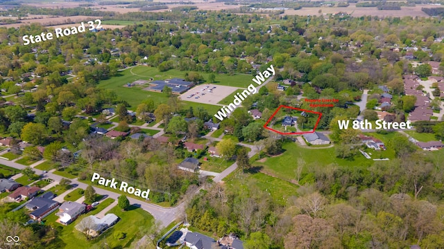 drone / aerial view featuring a residential view