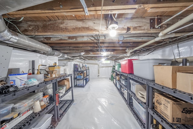 view of storage area