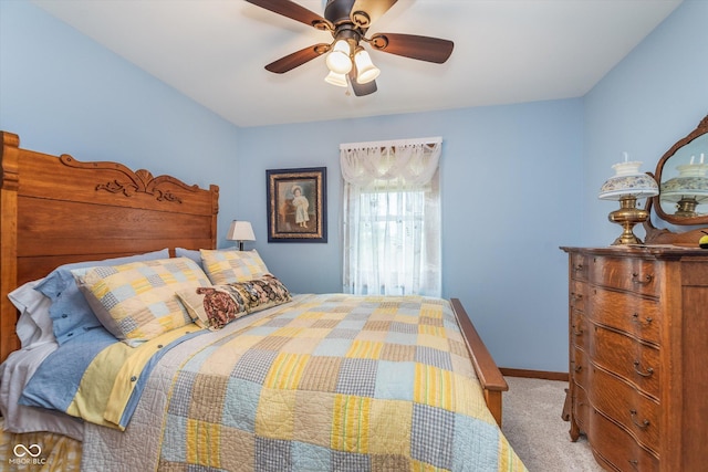 7020 N 375 E, Lebanon, IN 46052 - bedroom featuring baseboards, ceiling fan, and carpet flooring