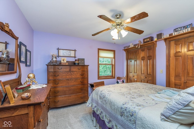 7020 N 375 E, Lebanon, IN 46052 - bedroom with ceiling fan and light carpet