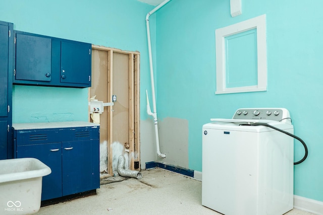 307 N Main St, Carthage, IN 46115 - washroom with washer / dryer and cabinet space