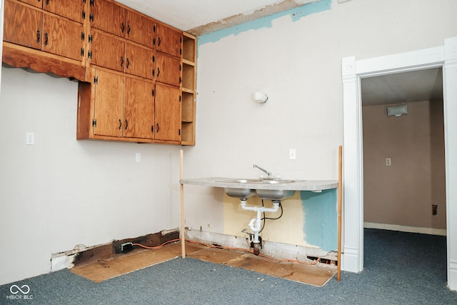 307 N Main St, Carthage, IN 46115 - washroom with carpet and a sink