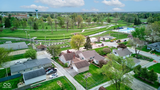 120 W S St, Tipton, IN 46072 - aerial view with a water view and a residential view