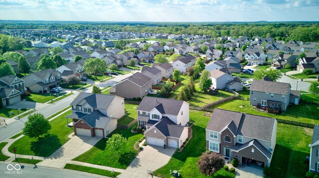 aerial view of residential area