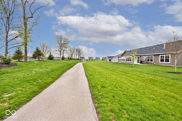 exterior space with a lawn