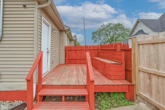 625 Maple St, Columbus, IN 47201 - view of wooden deck