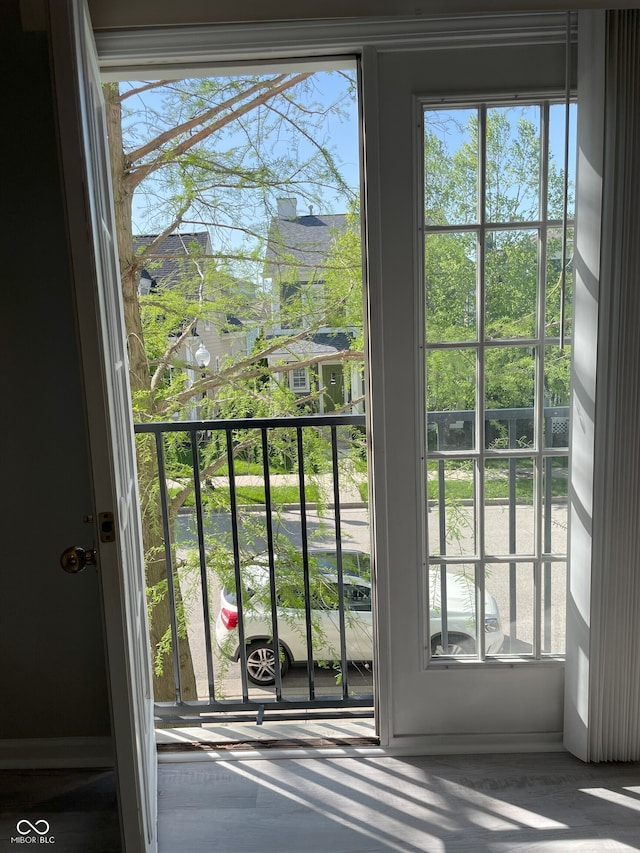doorway to outside with a wealth of natural light