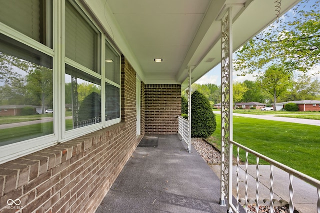 view of patio featuring covered porch