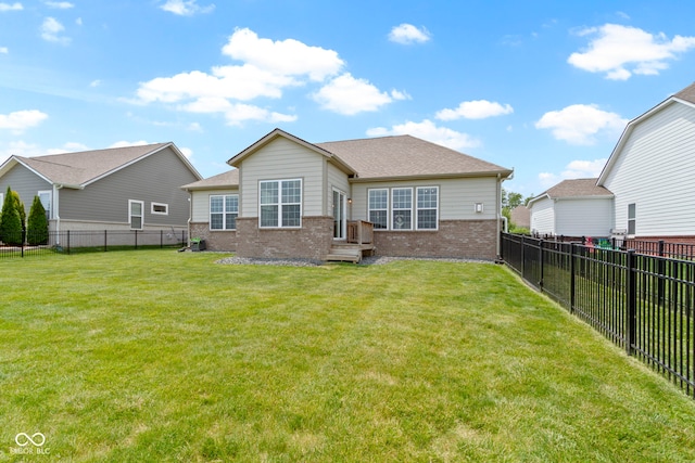 11595 Platt St, Noblesville, IN 46060 - rear view of house featuring brick siding and roof with shingles