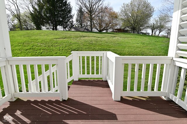 deck with a yard
