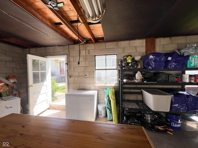 view of storage area