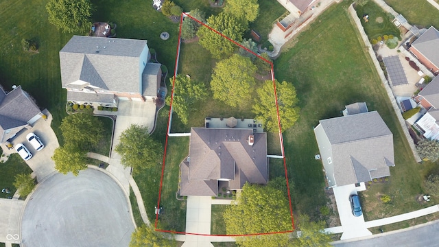 drone / aerial view with a residential view