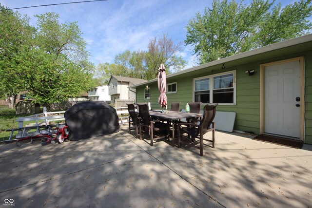 5041 Norcroft Dr, Indianapolis, IN 46221 - view of patio / terrace with outdoor dining area and area for grilling