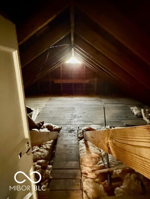 view of attic