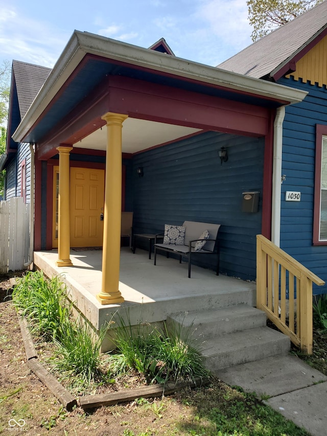1050 Jefferson Ave, Indianapolis, IN 46201 - view of patio / terrace with covered porch