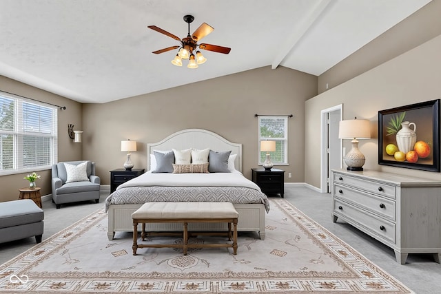 3652 Newberry Rd, Plainfield, IN 46168 - bedroom featuring light carpet, multiple windows, baseboards, and a ceiling fan