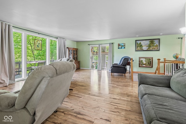 1686 Borders Rd, Nashville, IN 47448 - living room featuring wood finished floors and baseboards