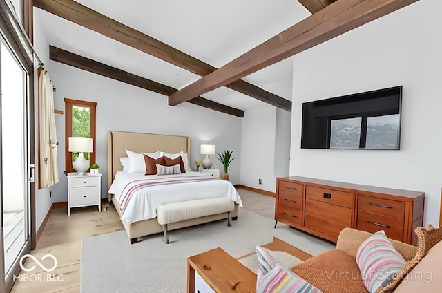 1686 Borders Rd, Nashville, IN 47448 - bedroom with light wood-type flooring and baseboards