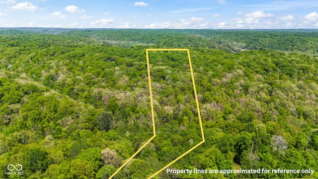 1686 Borders Rd, Nashville, IN 47448 - view of property location with a forest and property parcel outlined