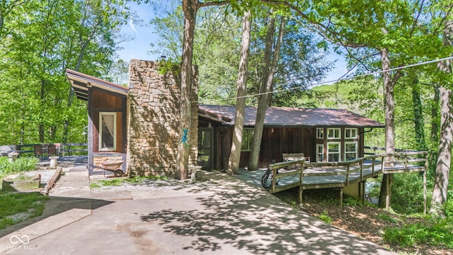 1686 Borders Rd, Nashville, IN 47448 - rear view of house featuring a deck