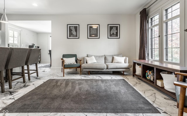 5124 N Capitol Ave, Indianapolis, IN 46208 - living room with marble finish floor