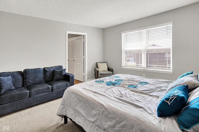 bedroom with carpet floors