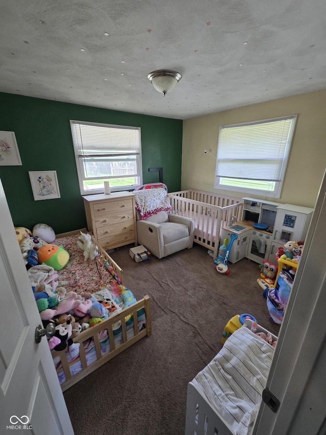 bedroom featuring carpet