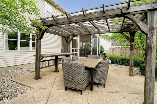 11141 Saybrook Ct, Fishers, IN 46037 - view of patio / terrace featuring outdoor dining area and a pergola